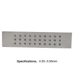 A-klassi poolringikujuline traadi t&otilde;mbeplaat ehete valmistamiseks 0,55&ndash;9,00 mm 30 auguga volframkarbiidterasest