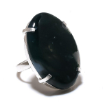 Natural Moss Agate Gemstone Handmade 925 Sterling Silver Ring Size 10 c5u58