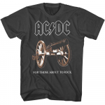 Acdc Those About Rock Cannon albumi kaanekujundus kontserttuuri merch unisex T-s&auml;rk S