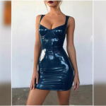 Naiste suvine varrukateta Strap Club Party Plus Size t&auml;isnahast Bodyconi minikleit XXL tumesinine v&auml;rv