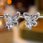 Mood v&auml;ikesed liblikas klambriga k&otilde;rvar&otilde;ngad naistele ilma k&otilde;rvaauguta h&otilde;bedane v&auml;rv roosa tsirkoon pulmak&otilde;rvar&otilde;ngad ehted ilma augustamiseta h&otilde;be/roosa