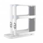 K&ouml;&ouml;k p&ouml;&ouml;rlev hoiualus T&otilde;mmake ja p&ouml;&ouml;rake maitseaineriiul Kahekihiline Suure mahutavusega libisemiskindlad alusriiulid Kapp Caddy korraldaja valge