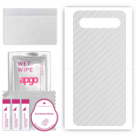 apgo Protective Skin Sticker for the back compatible with Meizu 17 Pro, Wrap Film, Foil, Vinyl - Pattern Transparent Carbon