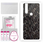 apgo Protective Skin Sticker for the back compatible with vivo V15 Pro, Wrap Film, Foil, Vinyl - Pattern Carbon Black Pixel