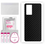 apgo Protective Skin Sticker for the back compatible with Vivo iQOOO Z5, Wrap Film, Foil, Vinyl - Pattern Carbon Black