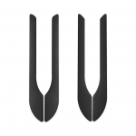 4 tk autoukse k&auml;epideme &uuml;mbriskattega dekoratiivsed kleebised, kriimustusvastane kunstnahast kaitsekleebis Tesla mudelile3 must