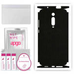 apgo kaitsev nahakleebis tagak&uuml;ljele ja k&uuml;lgedele, mis &uuml;hildub Xiaomi Redmi K20 Pro-ga, t&auml;is&uuml;mbriskilega, fooliumiga, vin&uuml;&uuml;liga &ndash; mustrimaatriks