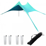 Rannavarikatus Telk Kaasaskantav P&auml;ikesevari L&uuml;krast P&auml;ikesekaitse Liivakottidega 6-7 inimesele j&auml;rve sinine v&auml;rv