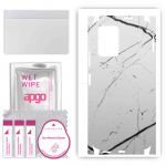 apgo Protective Skin Sticker for the back+sides compatible with Xiaomi POCO X3 GT, Full Wrap Film, Foil, Vinyl - Pattern White Marble