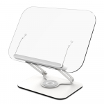 360 kraadi p&ouml;&ouml;rlev lauaarvuti raamatualus l&auml;bipaistva akr&uuml;&uuml;lpaneeliga leheklambritega, mis on kokkupandavad ja nurga all puhas