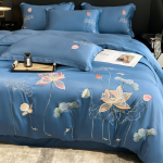 Kvaliteetne Jacquard Ice siidist lina 4-osaline moodsa stiili suvine siidine hingav kodu voodipesu voodilina + tekk kate + padjap&uuml;&uuml;r Suit&1.5m bed-4pcs