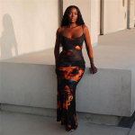 Naiste suvep&auml;itsetega seljataga tr&uuml;kitud &otilde;hukesed pikad kleidid S must