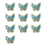 10 tk k&uuml;&uuml;nte DIY s&auml;rav kolmem&otilde;&otilde;tmeline Easy Paste ornament erksav&auml;rviline s&auml;delev liblikas k&uuml;&uuml;nte v&otilde;lu manik&uuml;&uuml;r E