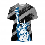 3D Vabadussammas Tr&uuml;kitud Ameerika lipuga graafilised T-s&auml;rgid Meestele Vabaaja Harajuku mood T-s&auml;rgid Unisex riided top XS
