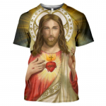 Anime God 3D printimine T-s&auml;rk Jeesus Casual Streetwear Meeste Harajuku Mood Camisetas Hombre O-kaelusega T-s&auml;rk M