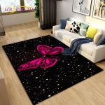 3D v&auml;rviline liblikalillede ala vaip, vaibavaip elutoa diivanijooga jaoks, k&ouml;&ouml;gi-vannitoa uksematt, libisemiskindel p&otilde;randamatt 40x60cm