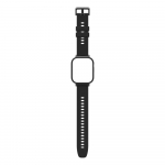 2in1 jaoks Huawei kella FIT 3 rihm + &uuml;mbris nutikell silikoonist pehme k&auml;ev&otilde;ru rihma kaitseraua kate For Huawei watch FIT3 must