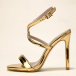 Suvised K&otilde;rged Kontsad Seksikad Kuldset V&auml;rvi Sandaalid Naiste Mood Avatud Varvas Rihm Pandlaga Stiletto Naiste Peo Pulma Striptiisikingad 35 kuldne