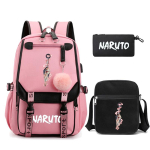 3 tk/komplekt Anime Naruto Seljakott L&otilde;uendist Seljakott Teismelisele &Otilde;pilasele T&uuml;druk Poiss Tagasi Kooli Koolikott Meestele Naistele Vabaaja Reisikotid