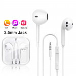 YurKem juhtmega k&otilde;rvaklapid Apple iPhone 5 6 Bluetooth k&otilde;rvaklappidele Samsung Huawei OPPO Xiaomi peakomplekti jaoks 3.5mmjack valge