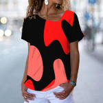 Naiste T-s&auml;rk Laigulise triibulise prindiga topid Lihtne tuulevaba vabaaja l&uuml;hikeste varrukatega &uuml;lisuured Harajuku riided Naiste mood uued s&auml;rgid S