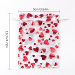 Punased armastuss&uuml;damed organza kotid pulmapeo kingitus, kommid, n&ouml;&ouml;rid, j&otilde;ulud s&otilde;brap&auml;eva ehted, kotid L