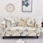 Ruudukujuline tr&uuml;kitud L-kujuline Chaise Longue diivanikatted elutoa diivanikaitsele Tolmuvastased elastsed venivkatted nurgadiivanile 1-seat 90-140cm