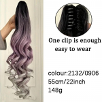 Suure k&auml;epidemega, lokkis hobusesabaga parukas naturaalne kohev s&uuml;nteetiline parukas, mida on lihtne kanda, sobib igap&auml;evaseks naiste juukseaksessuaariks