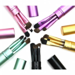 5 tk/ komplekti silinder puidust k&auml;epidemega lauv&auml;rvi meigipintsel V&auml;ike komplekt pintsel 5 silmapintsliga meigipliiats ilumeigit&ouml;&ouml;riistad kuld