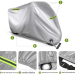 Mootorratta kate V&auml;litingimustes veekindlad mootorrattakatted &ouml;iste peegeldusribadega M h&otilde;be