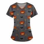 Naiste moeprindiga l&uuml;hikeste varrukatega V-kaelusmustriga topsid Taskuga t&ouml;&ouml; T-s&auml;rgid XL ingver