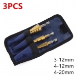 3tk 3-12mm/4-12mm/4-20mm Hss astmeline puur, sirge soonega puurTitaniumkattega metallipuur, puurimist&ouml;&ouml;riistade komplekt Hexagonal handle
