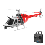 2,4 GHz kaugjuhtimispuldiga helikopter, 4-kanaliline &uuml;he propelleriga siibevaba helikopter funktsiooniga One 1 battery punane