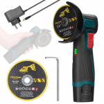 3-tolline elektriline lihvimist&ouml;&ouml;riist harjadeta mootor multifunktsionaalne nurklihvmasin k&auml;eshoitav 1pcs battery US Plug mitmev&auml;rviline