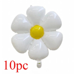 10 tk Daisy Balloon Hiiglaslikud valged lilled Alumiiniumfooliumist &otilde;hupallid s&uuml;nnip&auml;evaks Baby Shower Pulma Daisy peokaunistused 10PCS