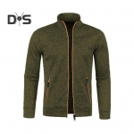 Meeste s&uuml;gistalvine kampsun Mantel T&otilde;mblukuga T&otilde;mblukuga Taskud Kootud &Otilde;huke Kardigan Standkrae Pikad Varrukad &Uuml;hev&auml;rviline Elastne Mansett Igap&auml;evane jakk XL must