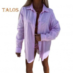 Naiste s&auml;rgid, pluusid, rev&auml;&auml;riga pikad varrukad, &uuml;herealised, &uuml;hev&auml;rvilised, lahtise l&otilde;ikega pluusid, s&uuml;gisesed vabaajapluusid S khaki