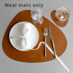 2tk/komplekt Nahast lauan&otilde;u matt &otilde;htus&ouml;&ouml;gialus Veekindel lauamatt isolatsioon alusalused restoranik&ouml;&ouml;gi jaoks kodu valge