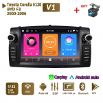 Autoraadio multimeediumipleier Toyota Corolla E120 2000-2006 BYD F3 2 Din Android Carplay GPS Autoradio 2+64GB jaoks 1+32GB must