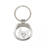 Chihuahua short-haired, Chihuahua smooth I - keychain with a dog, keychain with a print, personalized pendant from the Art-Dog brand