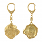 Spanish Mastiff, Mast&iacute;n Espa&ntilde;ol - Gilded key ring with dog in gift box, handbag decoration, luxury accessory by Art-Dog brand