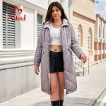 Astrid Naiste s&uuml;gistalveparka suures suuruses naiste riided, pikk polsterdus, soe kapuuts, naiste tepitud jakk, uus mantlitega, poolitatud &auml;&auml;r AM-10627 L kaamel