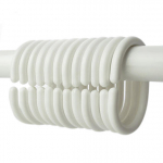 Komplektis 12 vannikatte aasa klambriga painutatavat kardina aasa konksud vannitarvikuid