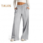 Naiste vabaaja p&uuml;ksid Elastsed k&otilde;rge v&ouml;&ouml;kohaga reguleeritava pingutusn&ouml;&ouml;riga sirged laia s&auml;&auml;rega p&uuml;ksid taskutega &Uuml;hev&auml;rvilised pikad p&uuml;ksid M khaki