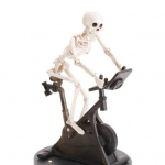 Treeningratta animatroniline skeleti kujuke Halloweeni vaigust jalgrattas&otilde;idu fitnessratta kolju kuju skulptuur kodukontor t&ouml;&ouml;laua kaunistus ornament 1pc