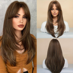 Sirge blond naiste parukas kardinatukiga, roosiv&otilde;rgust m&uuml;tsiga, reguleeritav ja mugav, naturaalse v&auml;limusega s&uuml;nteetiline parukas igap&auml;evaseks ja pidulikuks kasutamiseks 20inch