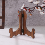 1 tk Retro puidust molbertiga taldrikuhoidja taldrik Teekoogin&otilde;ude vitriin Kokkupandav dekoratiivrest Kodu k&ouml;&ouml;gilaua kaunistused as the picture