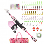 Lastele m&otilde;eldud p&uuml;&uuml;gikepi teleskoop&otilde;ng ja -rull koos &otilde;ngen&ouml;&ouml;ridega 1.2m roosa