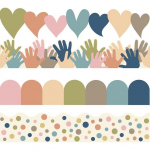 80 tk Boho teadetetahvel &auml;&auml;ris Love Heart Hand Dot poolring veekindel isekleepuv isetegemine tagasi kooli klassiruumi tahvli kaunistus 80pcs