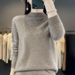 Naiste ka&scaron;miirist sviiter Qinghe ka&scaron;miir 30% ka&scaron;miir 70% vill Naiste s&uuml;gis- ja talvine ka&scaron;miirist pullover pehme ja soe L valge